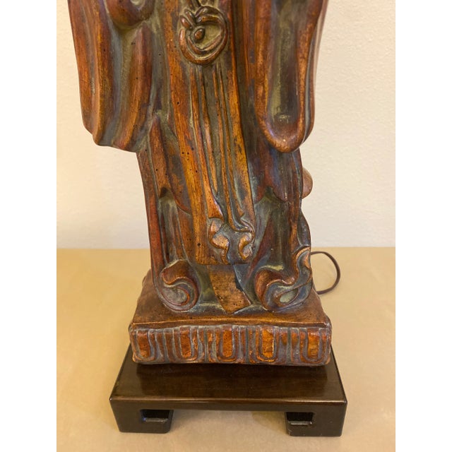 1940s Hollywood Regency Goddess Quan Yin Lamp For Sale In Tampa - Image 6 of 6