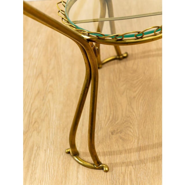1950s Round Brass Coffee Table, 1950s For Sale - Image 5 of 7