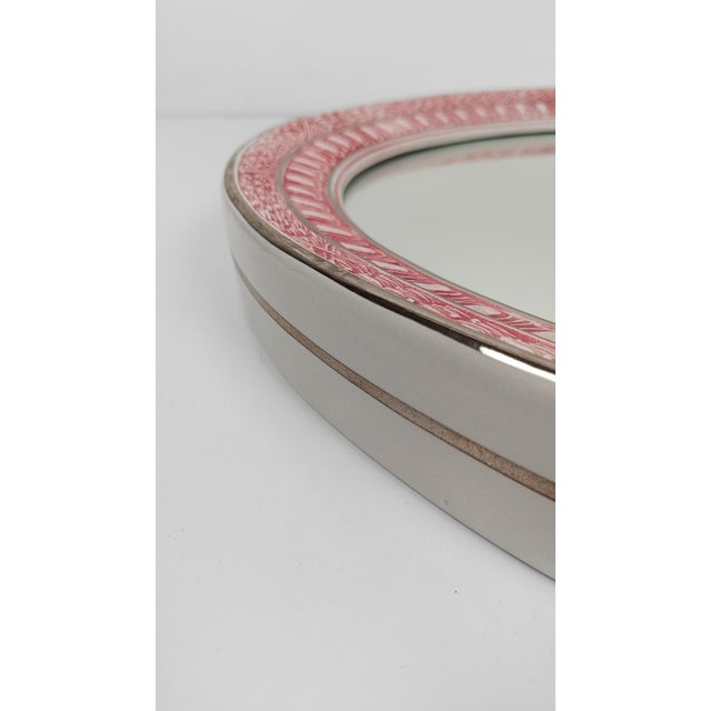 Italian Oval Mirror with Regency Decoration, 1950s For Sale - Image 18 of 18