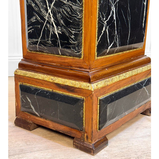 Antique French Rococo Empire Marble Top Plant Stand Pedestal Table For Sale - Image 12 of 15