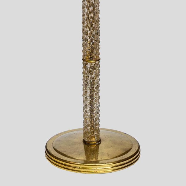 1950s Brass and Glass Floor Lamp by Seguso Vetri Darte, 1950s For Sale - Image 5 of 7