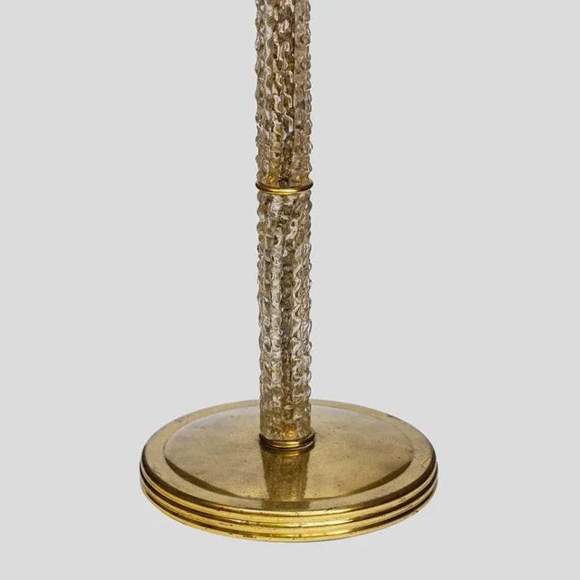 1950s Brass and Glass Floor Lamp from Seguso Vetri D'Arte, 1950s For Sale - Image 5 of 7