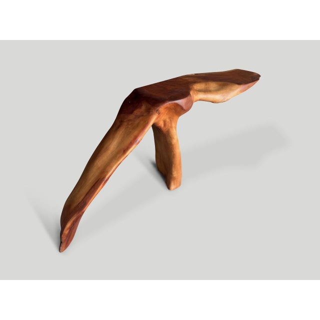 Andrianna Shamaris One of a Kind Mahogany Wood Console or Sculpture For Sale - Image 4 of 5