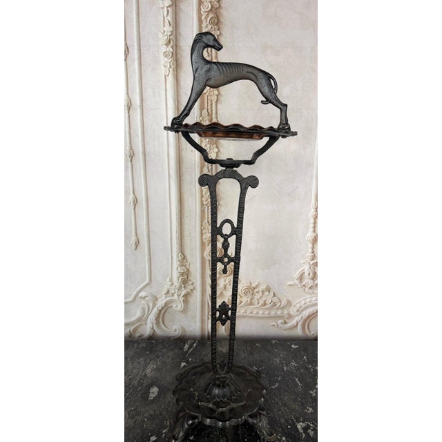French Art Deco Whippet Smoking Stand, Cast Iron, Circa 1925-1930 For Sale - Image 12 of 14