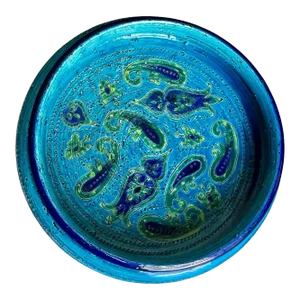 Large Italian Bitossi Aldo Londi Paisley Glazed Bowl