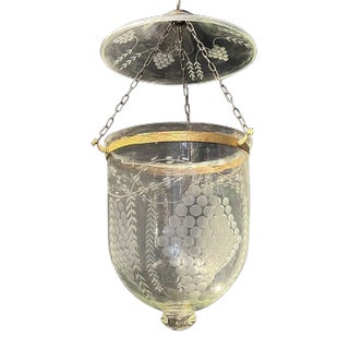 1940's Grape Design Glass Lantern For Sale