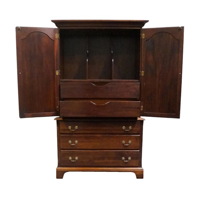 Cresent Furniture Solid Cherry Traditional Style 41" Clothing Storage Armoire 7220 For Sale In Kansas City - Image 6 of 13