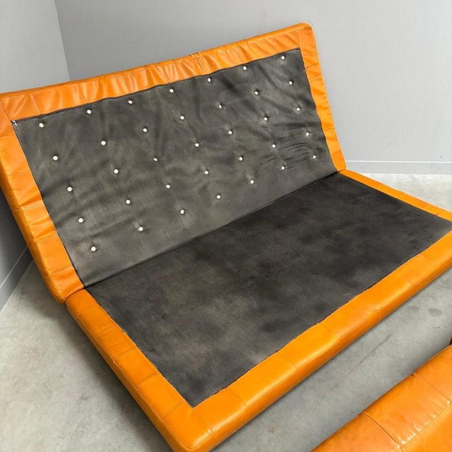 Vintage Cognac Leather Daybed, 1960s For Sale - Image 12 of 17