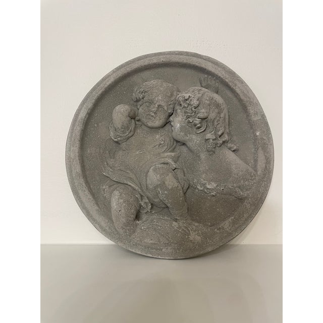 Vintage Garden Concrete Intaglio, the "Calmady Children" in the Style of Sir Thomas Lawrence For Sale - Image 10 of 11