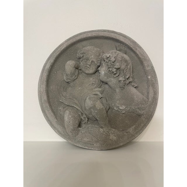 Vintage Victorian Garden Concrete Intaglio, the "Calmady Children" in the Style of Sir Thomas Lawrence For Sale - Image 10 of 11