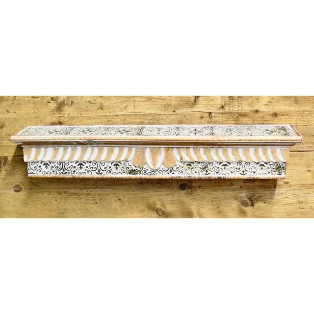 Moroccan Painted Folk Art Wall Shelf This charming little wall hanging shelf is in the Islamic style and hand painted The...