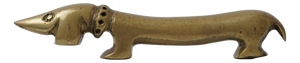 Vintage Brass Bottle Opener in the Shape of a Dachshund by Walter Bosse for Herta Baller, 1950s