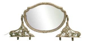 Belle Époque Art Nouveau Style Tocador Mirror in Gilt Metal