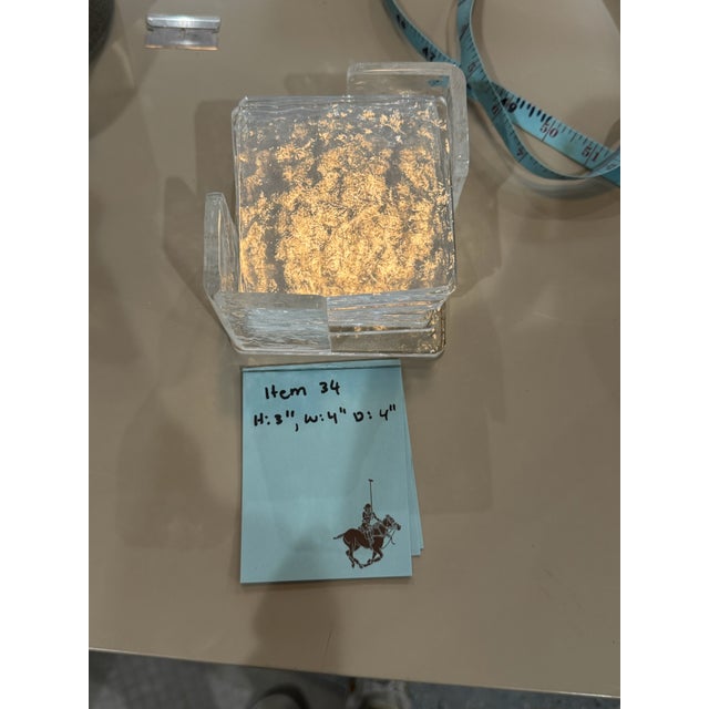 Vintage 1970s Lucite Coasters With Holder, Mid-Century Modern - 12 Pieces For Sale In Atlanta - Image 6 of 6