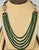 Approximately 335 Carat very fine Emerald Beads 5 Line Necklace With 14 Karat Yellow Gold Clasp Adjustable with multiple...