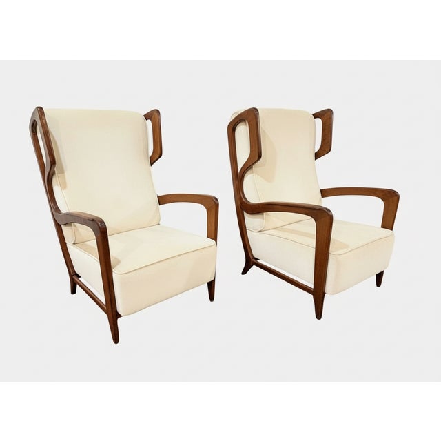 Rare Lounge Chairs Attributed to Gil Point C. 1960 For Sale - Image 11 of 11