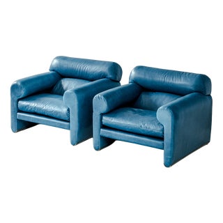 Lounge Chairs by Giuliana Gramigna and Sergio Mazza for Poltrona Frau, Italy, 1970s, Set of 2 For Sale