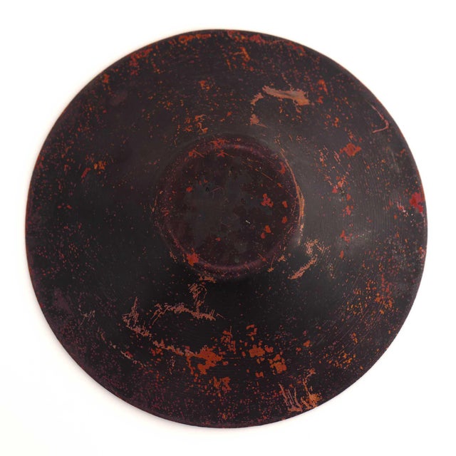 Blue Vintage Blue Purple Enamel Catchall Bowl For Sale - Image 8 of 12