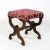 English Carved Mahogany Curule Form Upholstered Stool With New Velvet Upholstery English, Circa 1890 For Sale - Image 3 of 8
