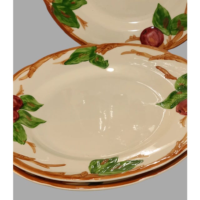 Vintage Franciscan Earthenware Apple Pattern Dinner Plates- Set of 6 For Sale - Image 6 of 8