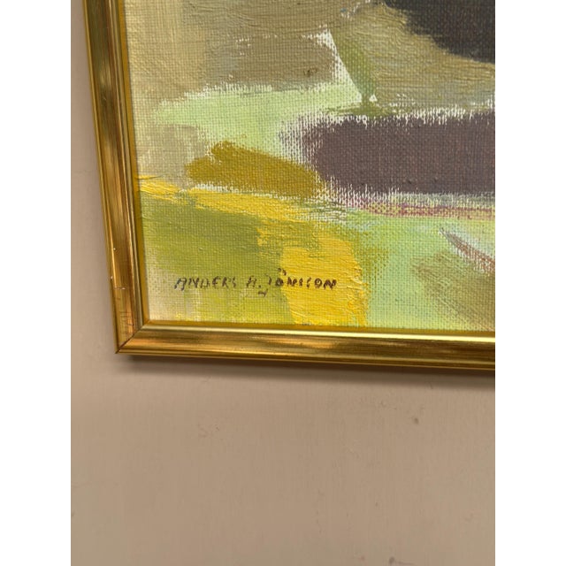 Anders A. Jönsson, Sommardag Krokås, 1960s, Oil Painting on Panel, Framed For Sale - Image 5 of 17