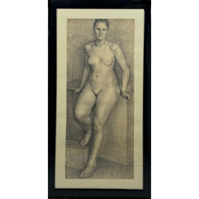 Unknown, The Model, Nude, 1943, Pencil For Sale - Image 10 of 10