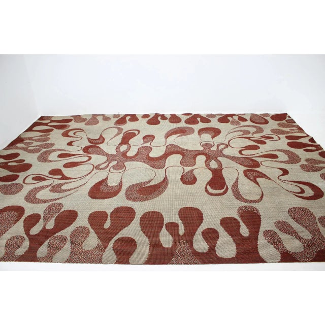 Modern Modernist Abstract Carpet, 1960s For Sale - Image 3 of 4