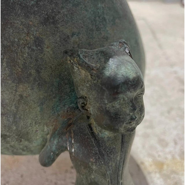 Antique Bronze Censer Incense Burner Lucky Money Frog Karako Chinese Asian For Sale - Image 9 of 13