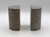 Pair of turned Permian Period stone bookends from the San Andres Formation. Polished blue-grey stone, demilune form....