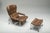 Set of Swedish Lounge Chair and Ottoman in Chrome and Brown Leather by Scapa Rydaholm, 1960s For Sale - Image 18 of 18