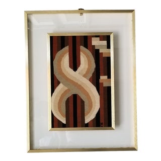 80s Postmodern-Style Needlepoint Geometric Wall Art For Sale