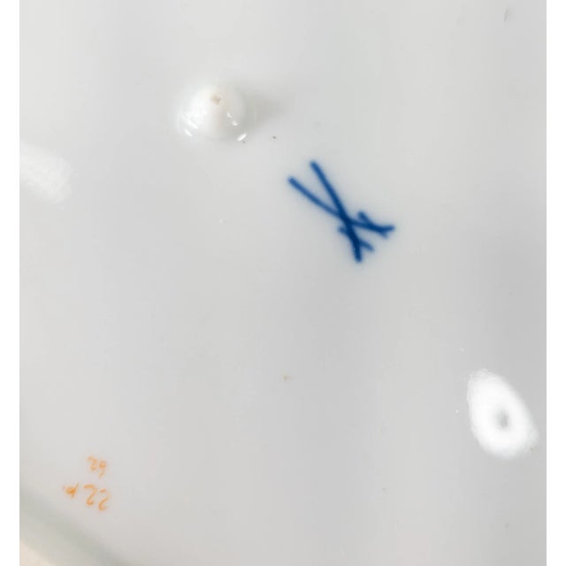 White 19th Century German Meissen Floral Decorated Bowl For Sale - Image 8 of 11