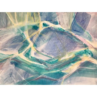 Patricia Zippin "Willows" 1980s Mixed Media Abstract Painting For Sale