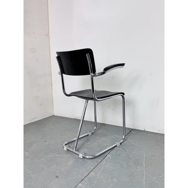 Black Vintage Bauhaus Tubular Chromed Steel Cantilever Chair, 1930s For Sale - Image 8 of 11