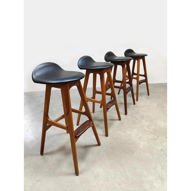 Vintage Danish OD 61 Stools by Erik Buck for OD Møbler, 1970s, Set of 4 For Sale - Image 8 of 8