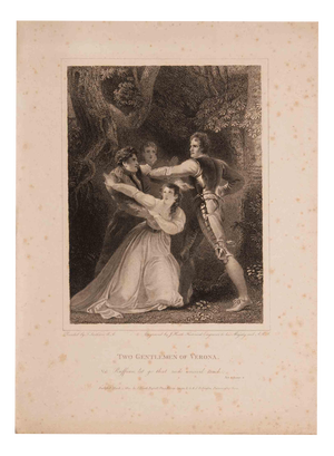 James Heath, Two Gentleman of Verona, 1800s, Etching