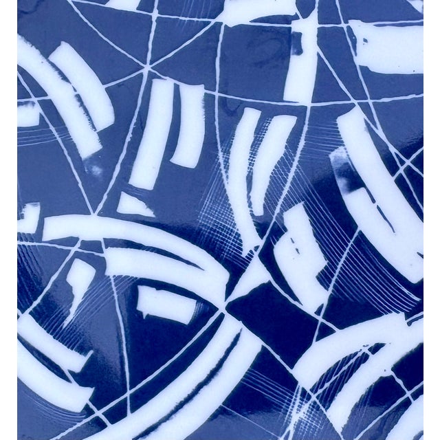 Ceramic Dansk Royal Blue and White Platter Decorative Plate For Sale - Image 7 of 9