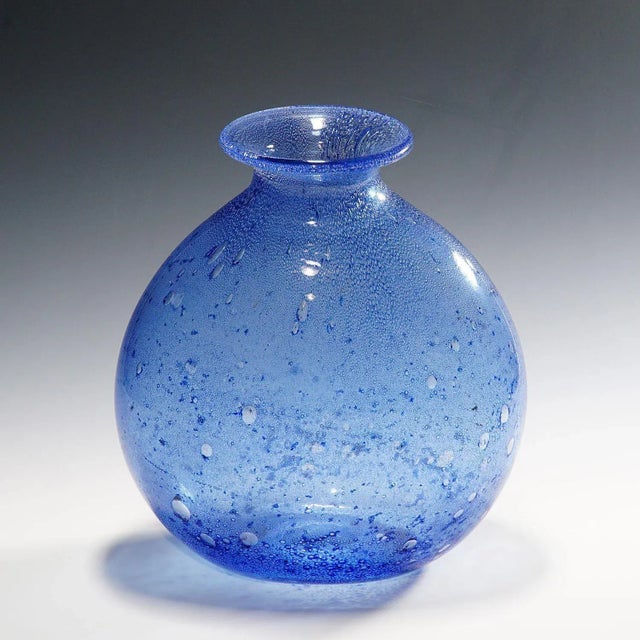 Blue Efeso Vase by Ercole Barovier for Barovier & Toso, 1964 For Sale - Image 3 of 12