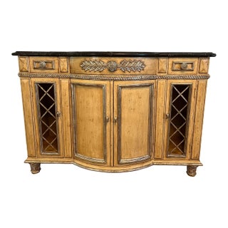 Beige Marble Top Sideboard/Credenza/Hall Table - Century Furniture For Sale