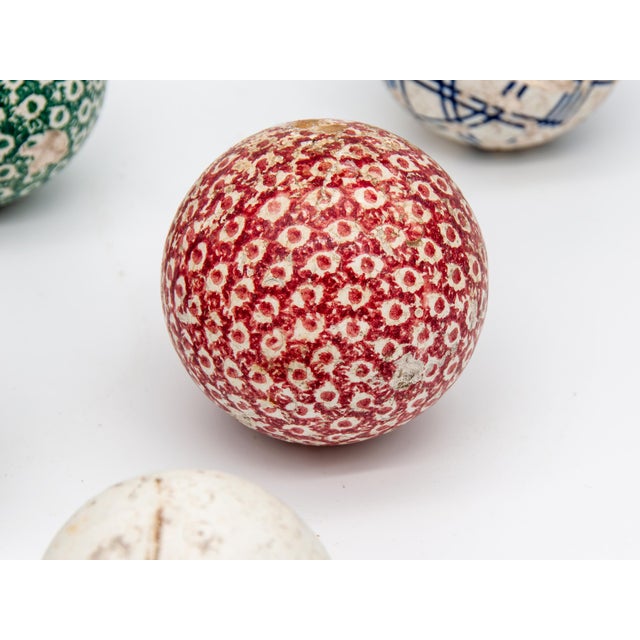 Late 19th Century Late 19th Century Rug Balls - Set of 6 For Sale - Image 5 of 13