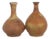 Small Mid-Century Scandinavian Modern Collectible Double Brown Stoneware Vases by Gunnar Borg for Höganäs Keramik, 1960s, Set of 2 For Sale