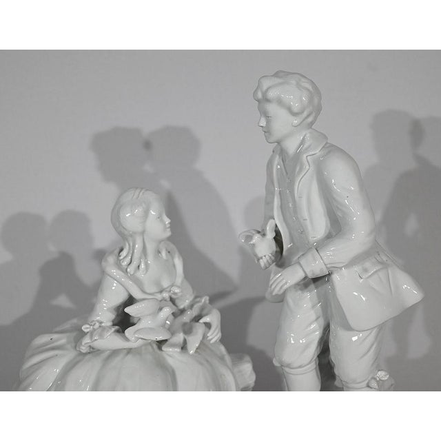 After F. Boucher, Couple de Galants, Late 1800s, Sèvres Porcelain For Sale - Image 5 of 18