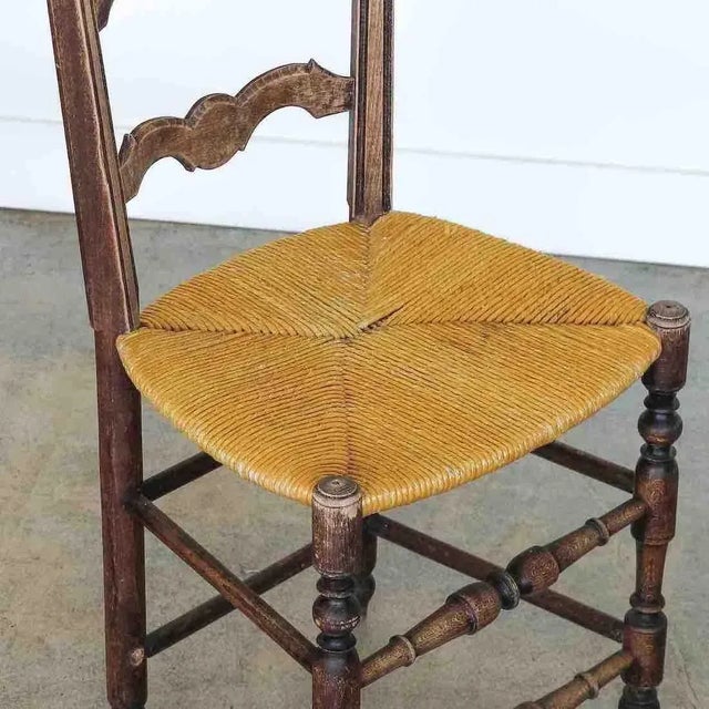 Wood 1940s French Wood and Woven Chair For Sale - Image 7 of 12