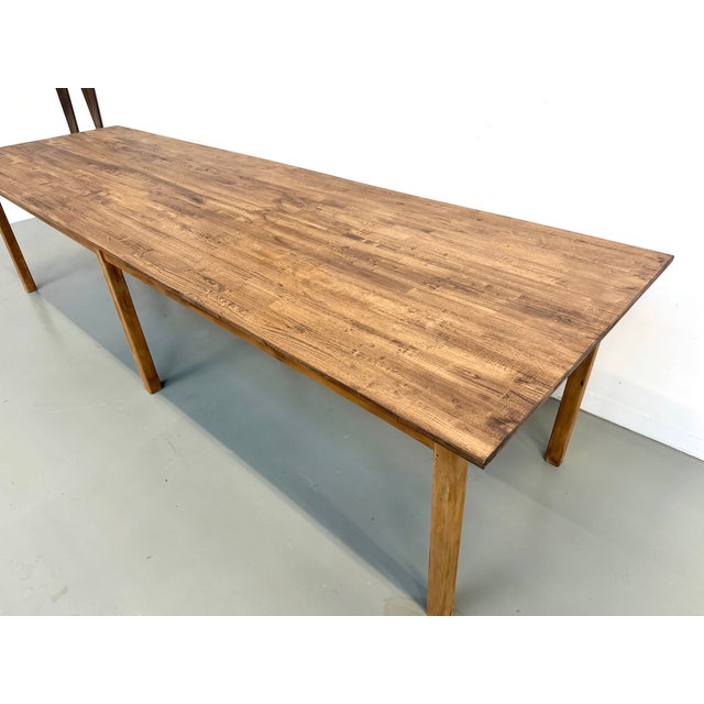 Large Table with 6 Legs in Pine and Rubberwood, 1950s For Sale - Image 17 of 18