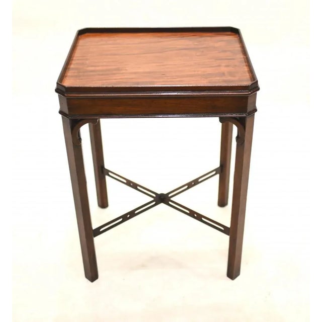 Elegant Victorian side or end table in mahogany Features a lip around the top which is always useful Great patina to the...