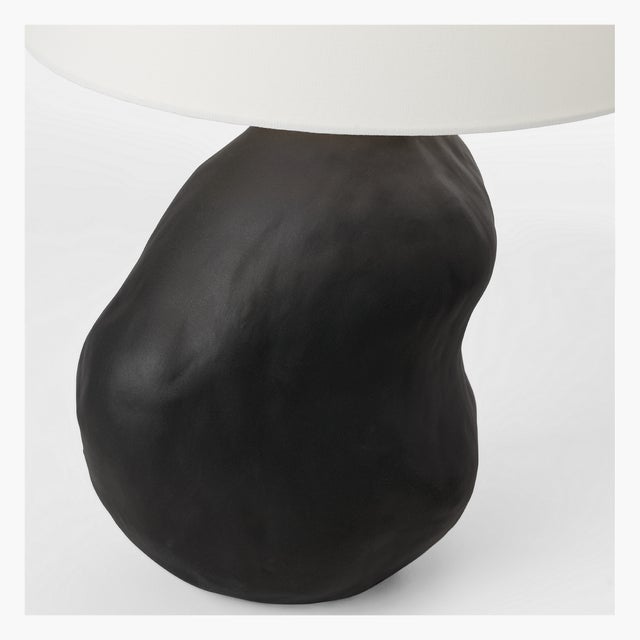 2020s Hable by Visual Comfort Studio Hable Broxton Table Lamp in Rough Black Ceramic For Sale - Image 5 of 7