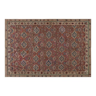 Authentic Persian Bakshaish Beige, Blue, Brown, Red Handmade Wool Rug For Sale
