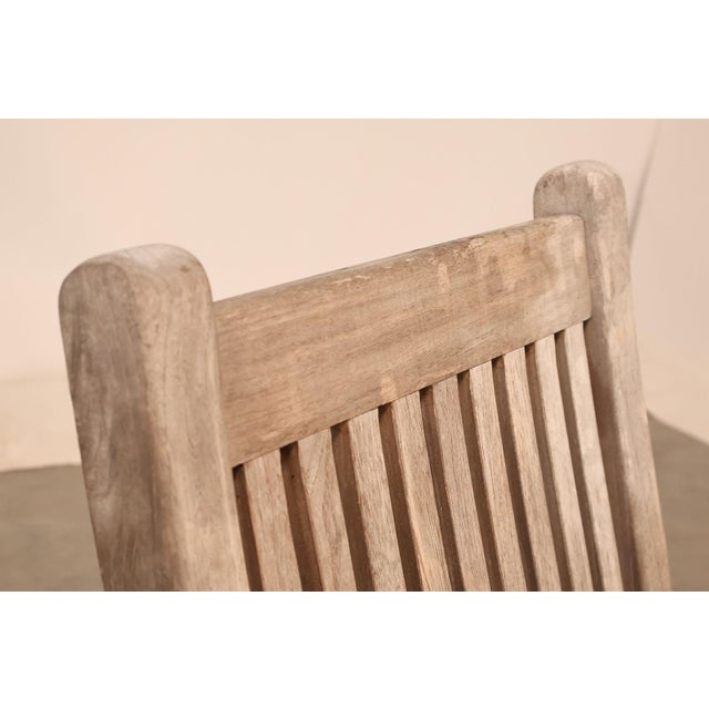 BenchSmith Set of Four 'Buckingham' Teak Outdoor Bar Stools For Sale - Image 12 of 18