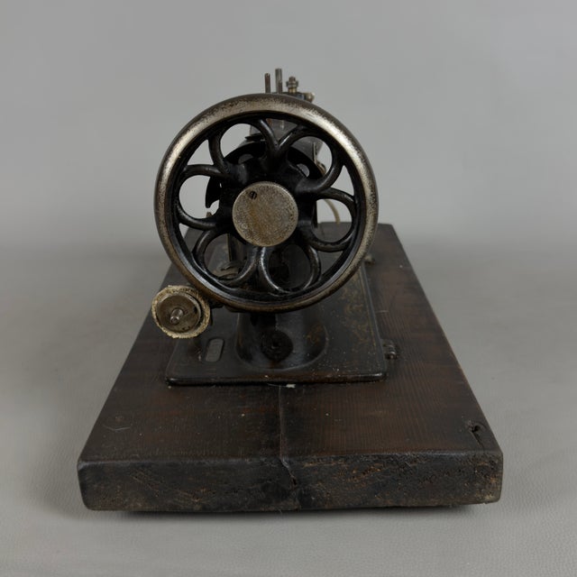Early 20th Century Antique Wertheim Sewing Machine with Movable Wooden Lid, 1900s For Sale - Image 5 of 13
