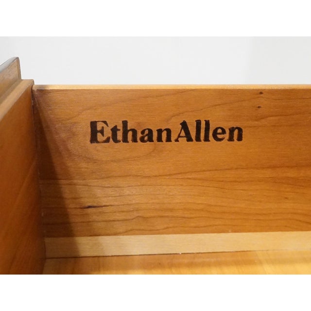 Wood Ethan Allen Georgian Court Collection Solid Cherry Traditional Style 39" Chest on Chest 11-5225 For Sale - Image 7 of 12